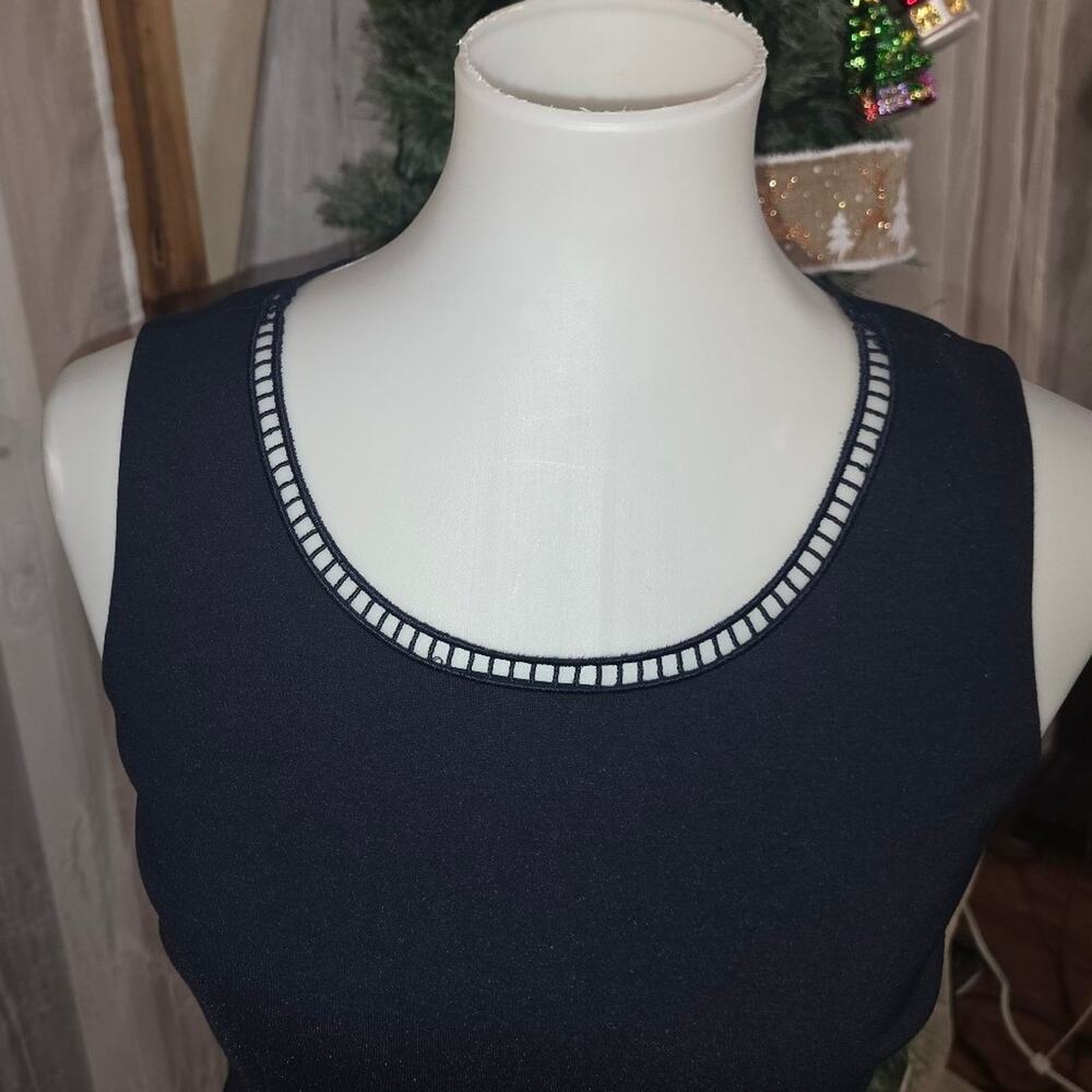 Ladder-Trim Ponte Fit & Flare Dress RSVP Talbots dress Size 2 preloved condition - Picture 2 of 3